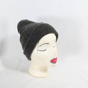 Dark Gray Unisex Beanie Hat - Stretchy, Classic, OSFM, Hand Wash Only